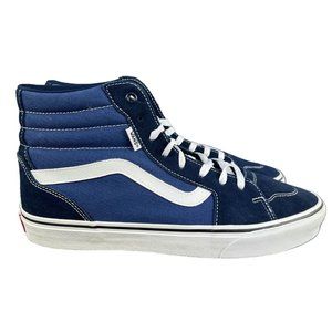 VANS Filmore Hi Navy Blue Suede Canvas Shoes Men's Size 12